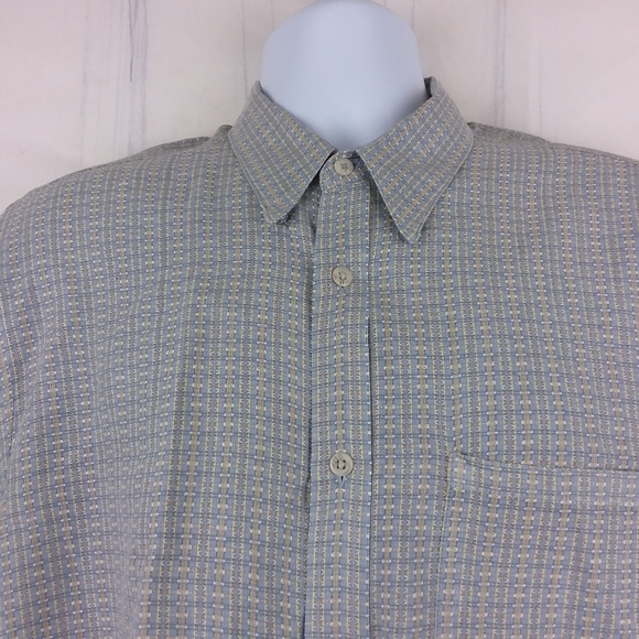 JBH Jhane Barnes Med Button Front Shirt L/S Green - Picture 2 of 6